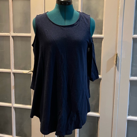 Cold Shoulder Heather Tunic - Picture 1 of 4